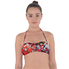 Maze Mazes Fabric Fabrics Color Halter Bandeau Bikini Top by Sapixe