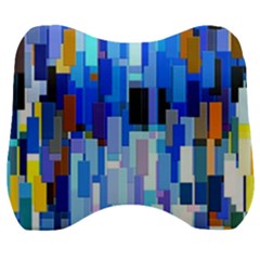 Color Colors Abstract Colorful Velour Head Support Cushion by Sapixe