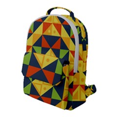 Background Geometric Color Flap Pocket Backpack (large) by Sapixe