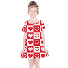 Background Card Checker Chequered Kids  Simple Cotton Dress