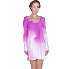 Abstract Spiral Pattern Background Long Sleeve Nightdress