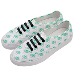 Plant Pattern Green Leaf Flora Women s Classic Low Top Sneakers by Sapixe