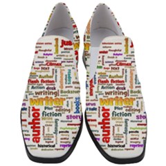 Writing Author Motivation Words Slip On Heel Loafers by Sapixe