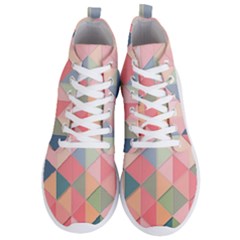 Background Geometric Triangle Men s Lightweight High Top Sneakers by Sapixe