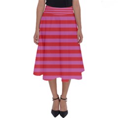 Stripes Striped Design Pattern Perfect Length Midi Skirt by Sapixe