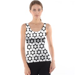 Pattern Star Repeating Black White Tank Top by Sapixe