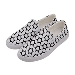 Pattern Star Repeating Black White Women s Canvas Slip Ons by Sapixe