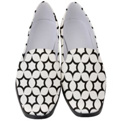 Pattern Star Repeating Black White Women s Classic Loafer Heels by Sapixe