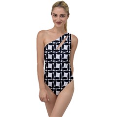 Ellipse Pattern Background To One Side Swimsuit by Sapixe