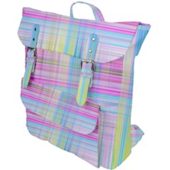 Texture Abstract Squqre Chevron Buckle Up Backpack