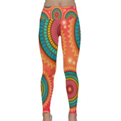 Texture Mosaic Pink Lightweight Velour Classic Yoga Leggings by HermanTelo