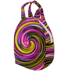 Swirl Vortex Motion Pink Yellow Travel Backpacks