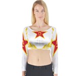 Badge of People s Liberation Army Rocket Force Long Sleeve Crop Top