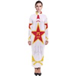 Badge of People s Liberation Army Rocket Force Turtleneck Maxi Dress