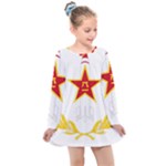 Badge of People s Liberation Army Rocket Force Kids  Long Sleeve Dress