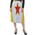 Badge of People s Liberation Army Rocket Force Classic Velour Midi Skirt 