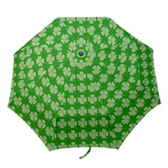 Plaid Shamrocks Clover Folding Umbrellas