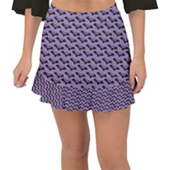 Halloween Bat Fishtail Mini Chiffon Skirt by Alisyart