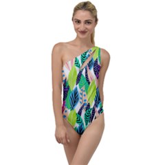 Leaves Rainbow Pattern Nature To One Side Swimsuit by Alisyart