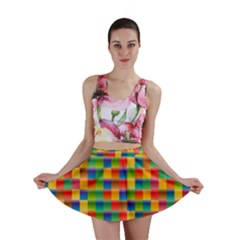 Background Colorful Abstract Mini Skirt by Bajindul