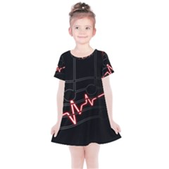Music Wallpaper Heartbeat Melody Kids  Simple Cotton Dress