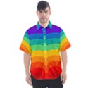 Rainbow Background Colorful Men s Short Sleeve Shirt View1
