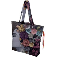 Asian Beauty Drawstring Tote Bag by CKArtCreations