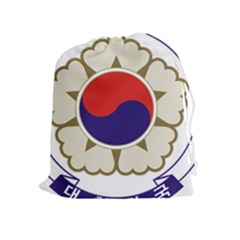 Emblem Of South Korea, 1963-1997 Drawstring Pouch (xl) by abbeyz71