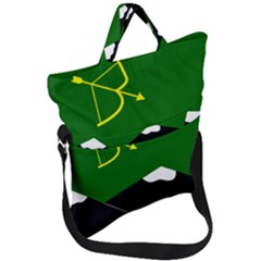 Flag Of Hunza  Fold Over Handle Tote Bag by abbeyz71