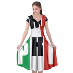 Logo Of Partido Revolucionario Institucional - Pri Cap Sleeve Wrap Front Dress by abbeyz71