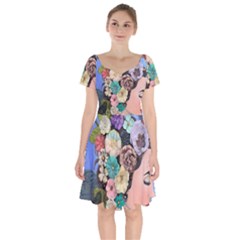 Dream  Short Sleeve Bardot Dress by CKArtCreations