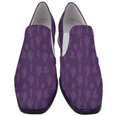 Cactus Pattern Women Slip On Heel Loafers by Valentinaart