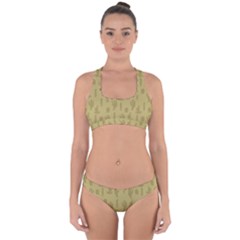 Cactus Pattern Cross Back Hipster Bikini Set by Valentinaart