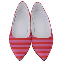 Love Sick - Bubblegum Pink Stripes Women s Low Heels by WensdaiAmbrose