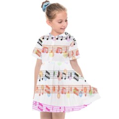 Music Background Music Note Kids  Sailor Dress by Pakrebo