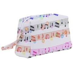 Music Background Music Note Wristlet Pouch Bag (large) by Pakrebo