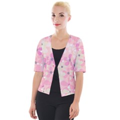 Background Floral Non Seamless Cropped Button Cardigan by Pakrebo
