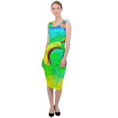 Abstract Color Design Background Sleeveless Pencil Dress by Pakrebo