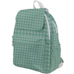 Argyle Light Green Pattern Top Flap Backpack