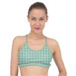 Argyle Light Green Pattern Basic Training Sports Bra