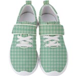 Argyle Light Green Pattern Men s Velcro Strap Shoes