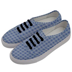 Argyle Light Blue Pattern Men s Classic Low Top Sneakers by BrightVibesDesign