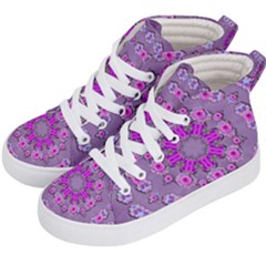 Beautiful Floral Wreaths And Flowers Around The Earth Kids  Hi-top Skate Sneakers by pepitasart