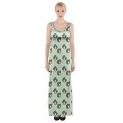 Kawaii Dougnut Green Pattern Maxi Thigh Split Dress by snowwhitegirl