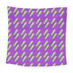 Ice Freeze Purple Pattern Square Tapestry (large)