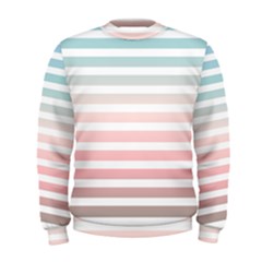 Horizontal Pinstripes In Soft Colors Men s Sweatshirt