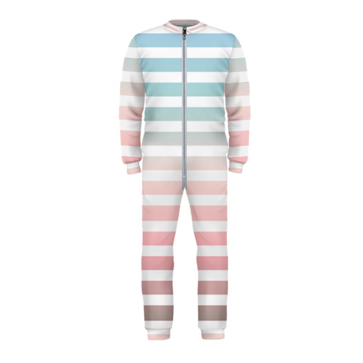 Horizontal pinstripes in soft colors OnePiece Jumpsuit (Kids)
