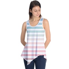 Horizontal Pinstripes In Soft Colors Sleeveless Tunic by shawlin