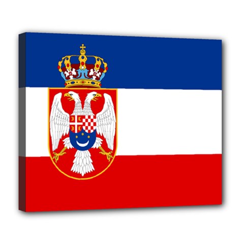 Naval Ensign Of Kingdom Of Yugoslavia, 1932-1939 Deluxe Canvas 24  X 20  (stretched) by abbeyz71