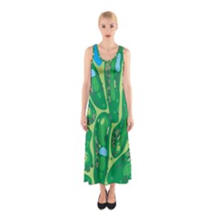 Golf Course Par Golf Course Green Copy Sleeveless Maxi Dress by Nexatart